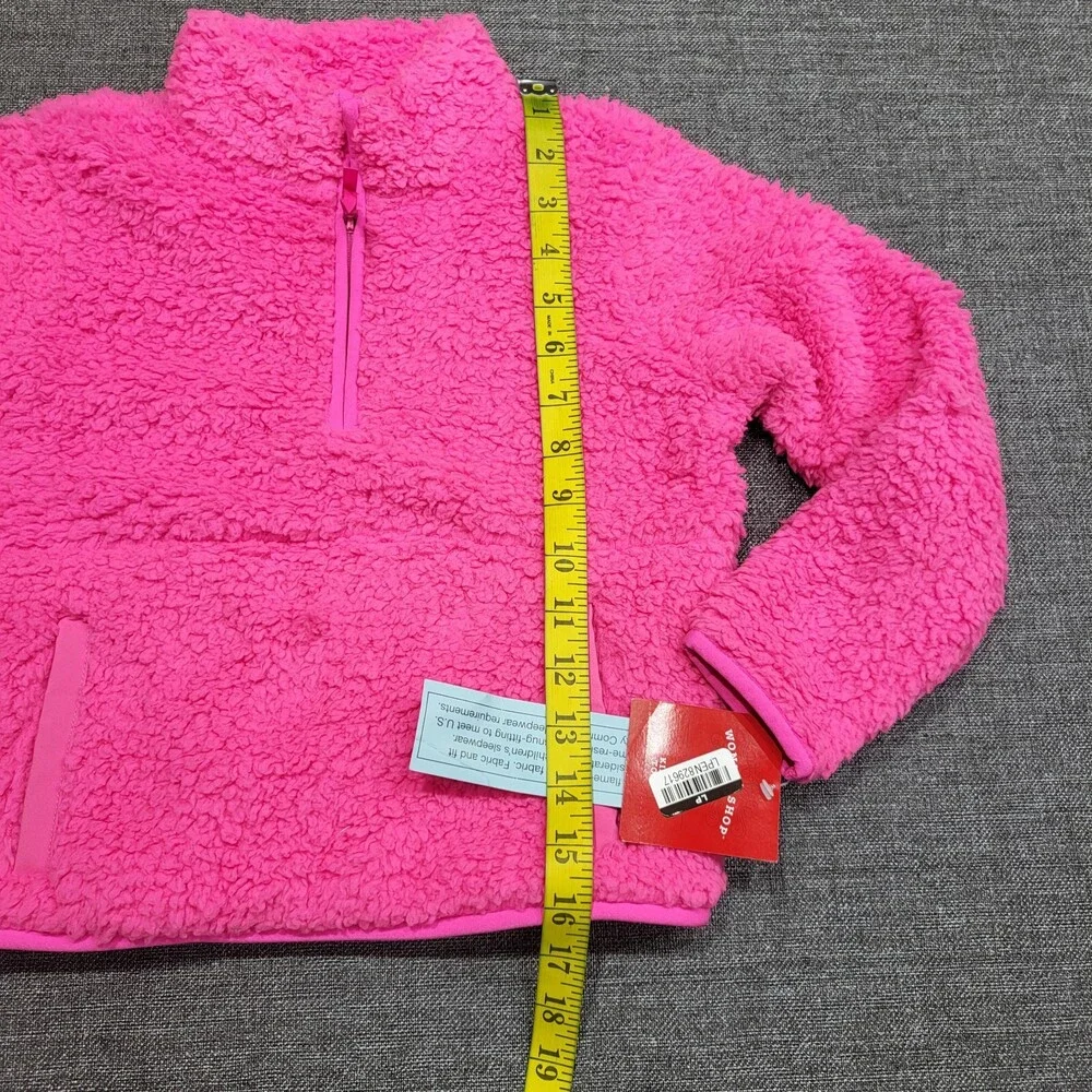 Wondershop Kids Faux Shearling Half Zip Up Pajama Pink X-Small Size 4/5 Pink